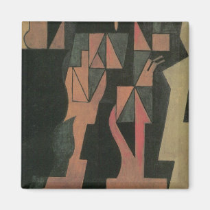 Harlekin von Juan Gris, Vintage Cubism Kunst Magnet