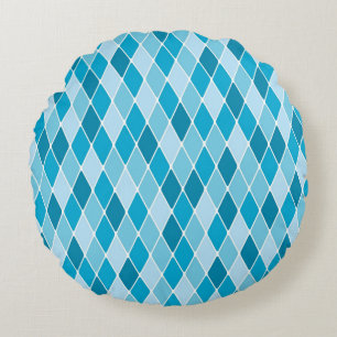 Harlekinwintermuster Rundes Kissen