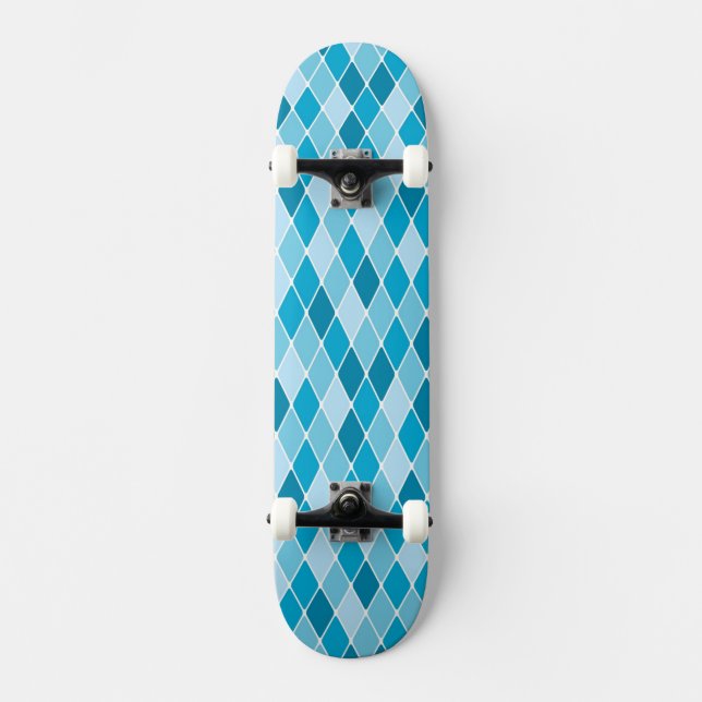 Harlekinwintermuster Skateboard (Vorderseite)