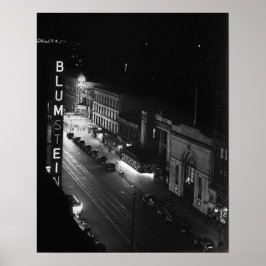 Harlem bei Nacht, 1941. Vintages Foto Poster