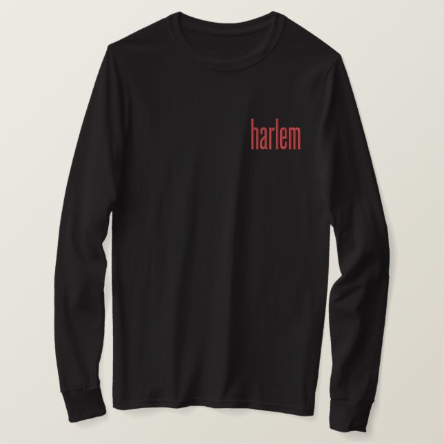 Harlem Besticktes Langarmshirt (Design vorne)