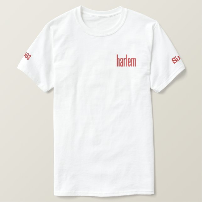 Harlem Besticktes T-Shirt (Design vorne)