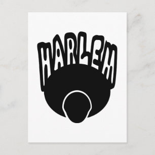Harlem Graffiti wächst aus dem großen Afro mit Ges Postkarte