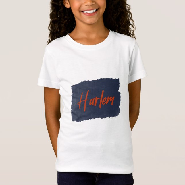 Harlem Handwriting Red Typografy T - Shirt (Vorderseite)