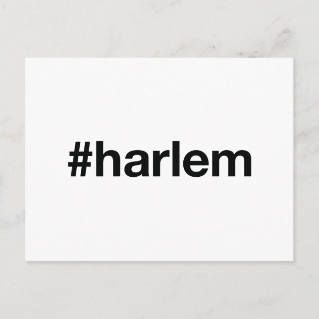 HARLEM Hashtag Postkarte (Vorderseite)