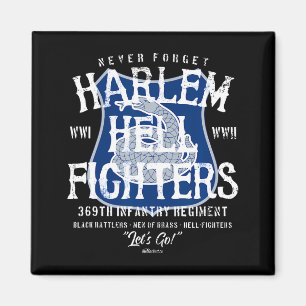 Harlem Hellfighters Vintage Schwarze Militärgeschi Magnet