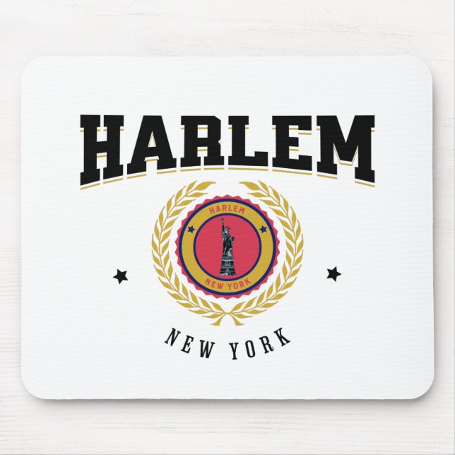 Harlem New York Black Mousepad (Vorne)