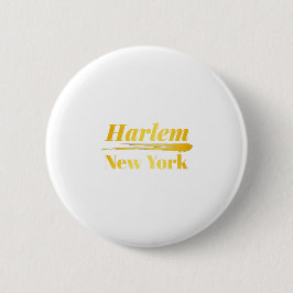 Harlem New York Gold Button