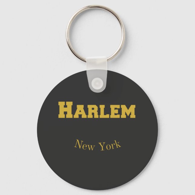 Harlem New York Gold Schlüsselanhänger (Vorderseite)
