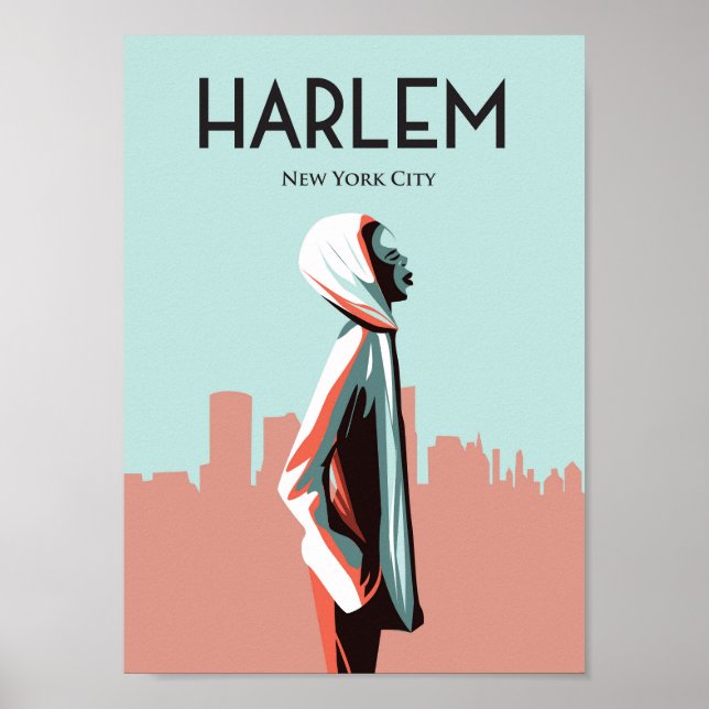 Harlem New york Vintage Travel Poster (Vorne)