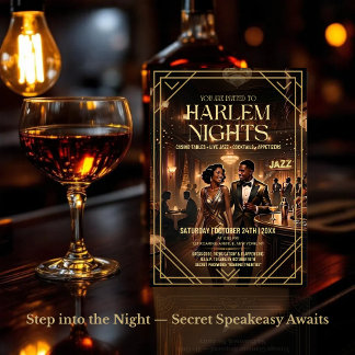 Harlem Nights 1920er Gatsby-Party-Einladung Einladung