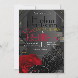 Harlem Renaissance Birthday Einladung