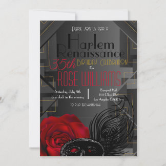Harlem Renaissance Birthday Einladung