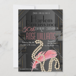 Harlem Renaissance Birthday Einladung