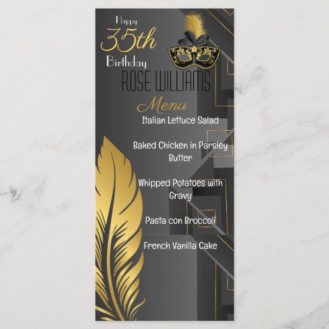 Harlem Renaissance Birthday Einladung (Vorderseite)