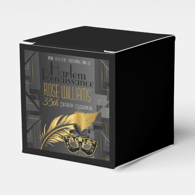 Harlem Renaissance Birthday Einladung Geschenkschachtel (Vorderseite)