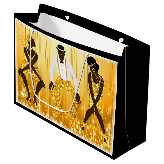 Harlem Renaissance Große Geschenktüte (Vorderseite Schrägansicht)