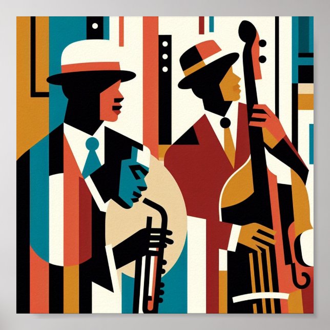 Harlem Renaissance Jazz Trio Poster (Vorne)