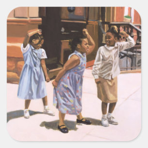 Harlem-Spannvorrichtung 2001 Quadratischer Aufkleber