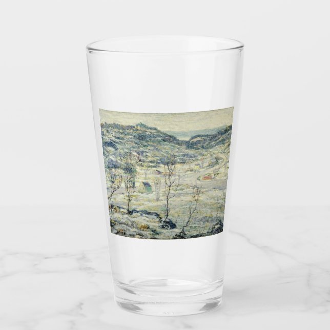 Harlem Valley im Winter (New Yorker Szene) Glas (Vorderseite)