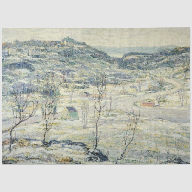Harlem Valley im Winter (New Yorker Szene) Seidenpapier (Vorderseite)