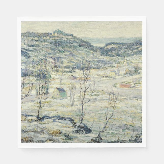 Harlem Valley im Winter (New Yorker Szene) Serviette (Vorderseite)