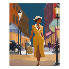 Harlem Woman in der Nacht Poster