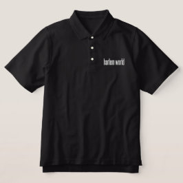 Harlem World Magazine besticktes Polo-Shirt