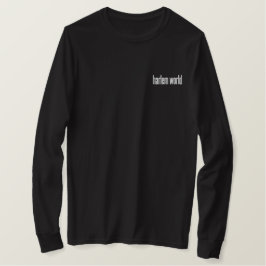 Harlem World Magazine besticktes Polo-Shirt Langarmshirt