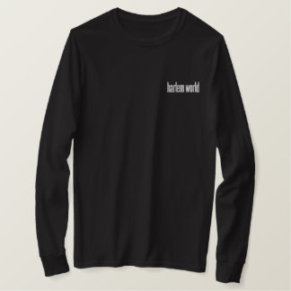 Harlem World Magazine besticktes Polo-Shirt Langarmshirt