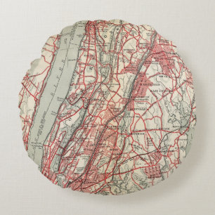 Harlem, Yonkers, Pelham Landsitz, New York Rundes Kissen