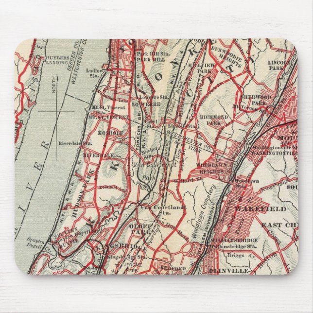 Harlem, Yonkers, Pelham Manor, New York Mousepad (Vorne)