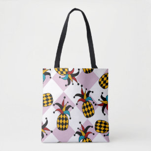 Harlequin Ananas: Stylized Doodle Vintag Tasche