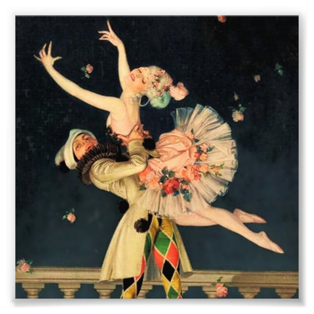 "Harlequin and Columbine" von FX Leyendecker Fotodruck (Vorne)