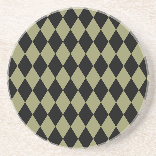 Harlequin Avocado und Black Getränkeuntersetzer (Vorne)