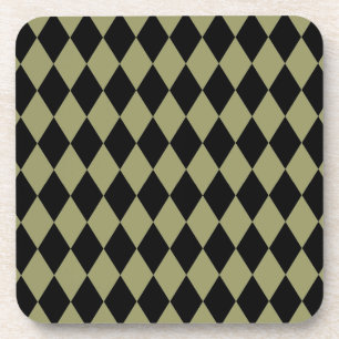 Harlequin Avocado und Black Getränkeuntersetzer