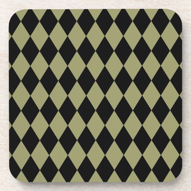 Harlequin Avocado und Black Getränkeuntersetzer (Vorderseite)