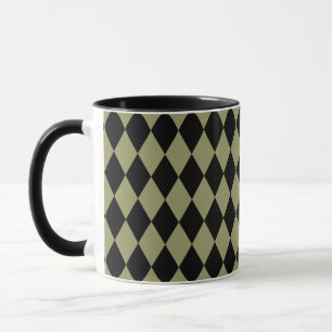 Harlequin Avocado und Black Tasse