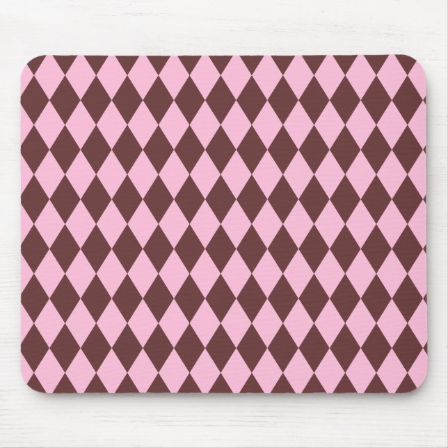 Harlequin Brown und Pink Mousepad (Vorne)