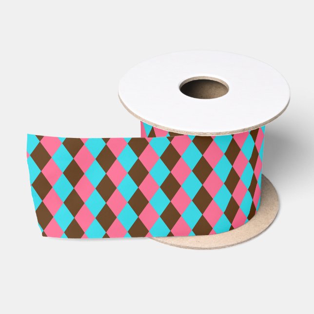 Harlequin Chocolate Pastels-SATIN RIBBON SPOOL Satinband (Spule)