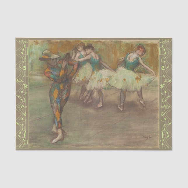 Harlequin Dance, Degas Seidenpapier (Vorderseite)
