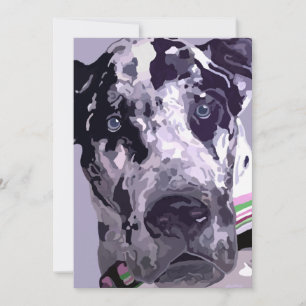 Harlequin Deutsche Dogge Karte - großartiger Preis