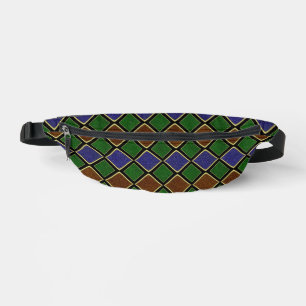 Harlequin-Diamantgitter: Texturierte Harmonie Bauchtasche