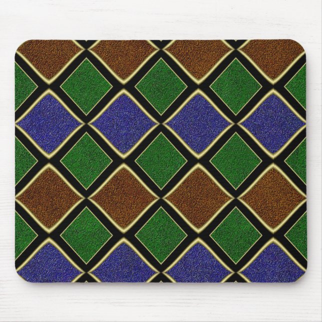 Harlequin-Diamantgitter: Texturierte Harmonie Mousepad (Vorne)