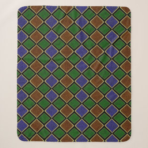 Harlequin-Diamantgitter: Texturierte Harmonie Sherpadecke