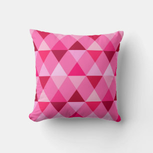Harlequin/Diamantmuster - Rose Rosa & Wein Kissen