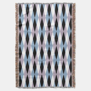 Harlequin Diamond Pattern - Blau und Dusty Lilac Decke