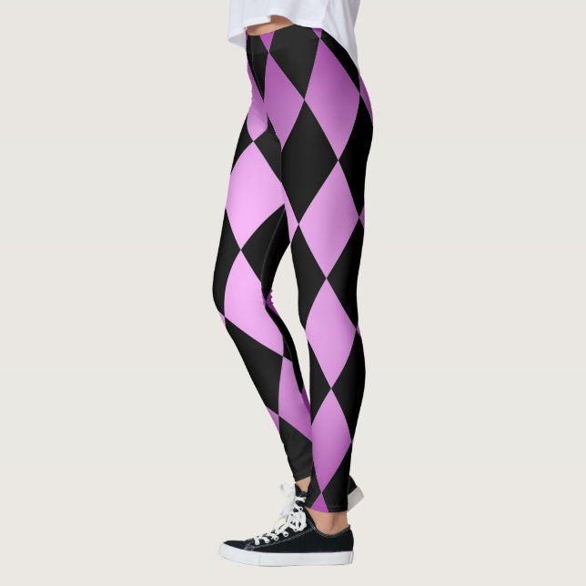 Harlequin ~ Diamond Pattern ~ Pink und Lila Design Leggings (Links)