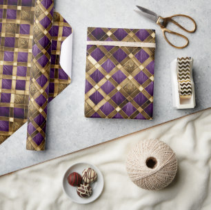 Harlequin Diamonds Lila und Gold-ID1031 Geschenkpapier