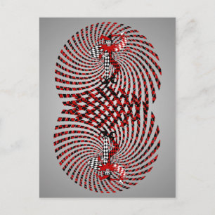 Harlequin Dizzy Postcard Postkarte